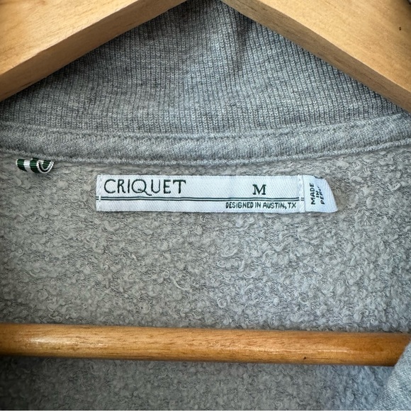 Criquet Men’s Medium 1/4 Zip Pullover Grey with Blue Logo Golf Workwear - Picture 3 of 5